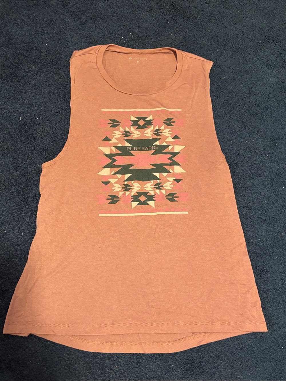 Pure Barre Aztec print muscle tank top